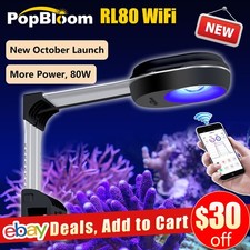 PopBloom RL80 Reef LED, 80W WiFi Saltwater Reef Aquarium Led Light Marine Tank