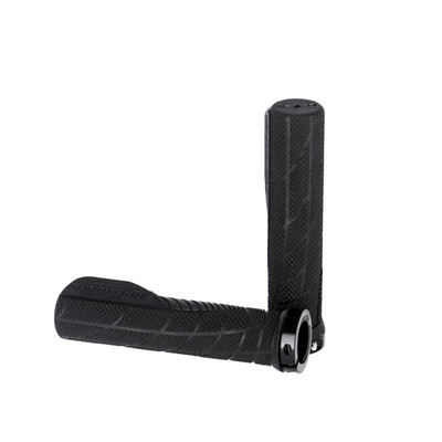 Herrmans Fahrrad Lenkergriffe Shark Lock Fin Noir Schwarz Verstellbar 130mm 22mm