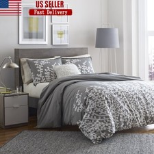 Branches Cotton Duvet Cover Set 2 Piece Twin Bedding Modern Floral Design New