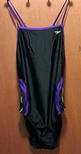Speedo Competitive Athletic One-Piece Swimsuit Racerback Lined Size 10