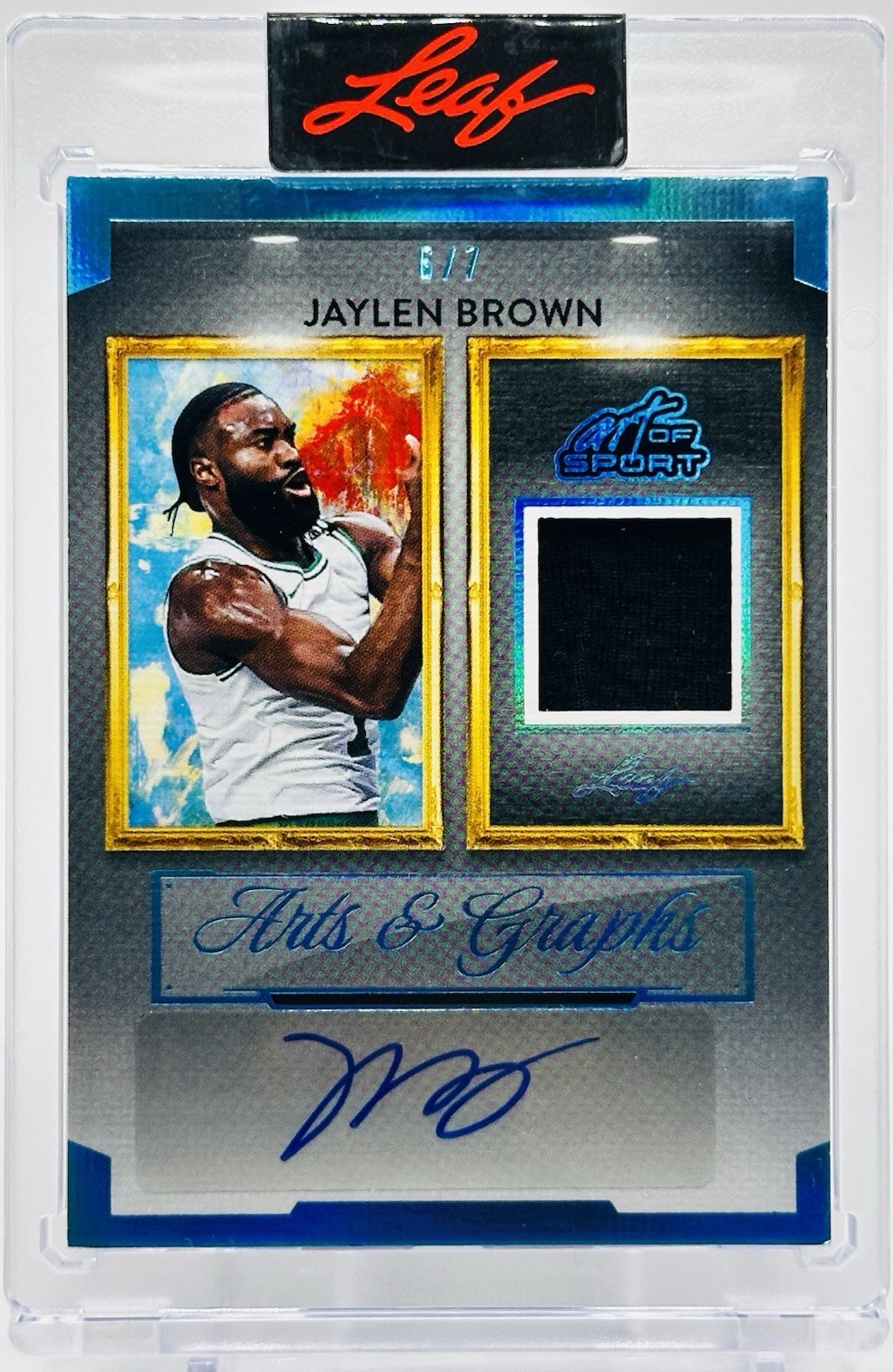 2026 Jaylen Brown Art of Sport Arts Graphs Game Used Patch Auto /7 Celtics 76ers