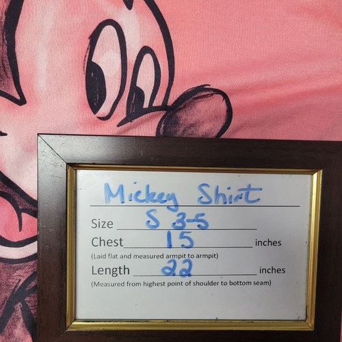 Disney Mickey Mouse Tee Shirt Juniors Small Pink Cartoon Sketch Short Sleeve - Picture 5 of 6