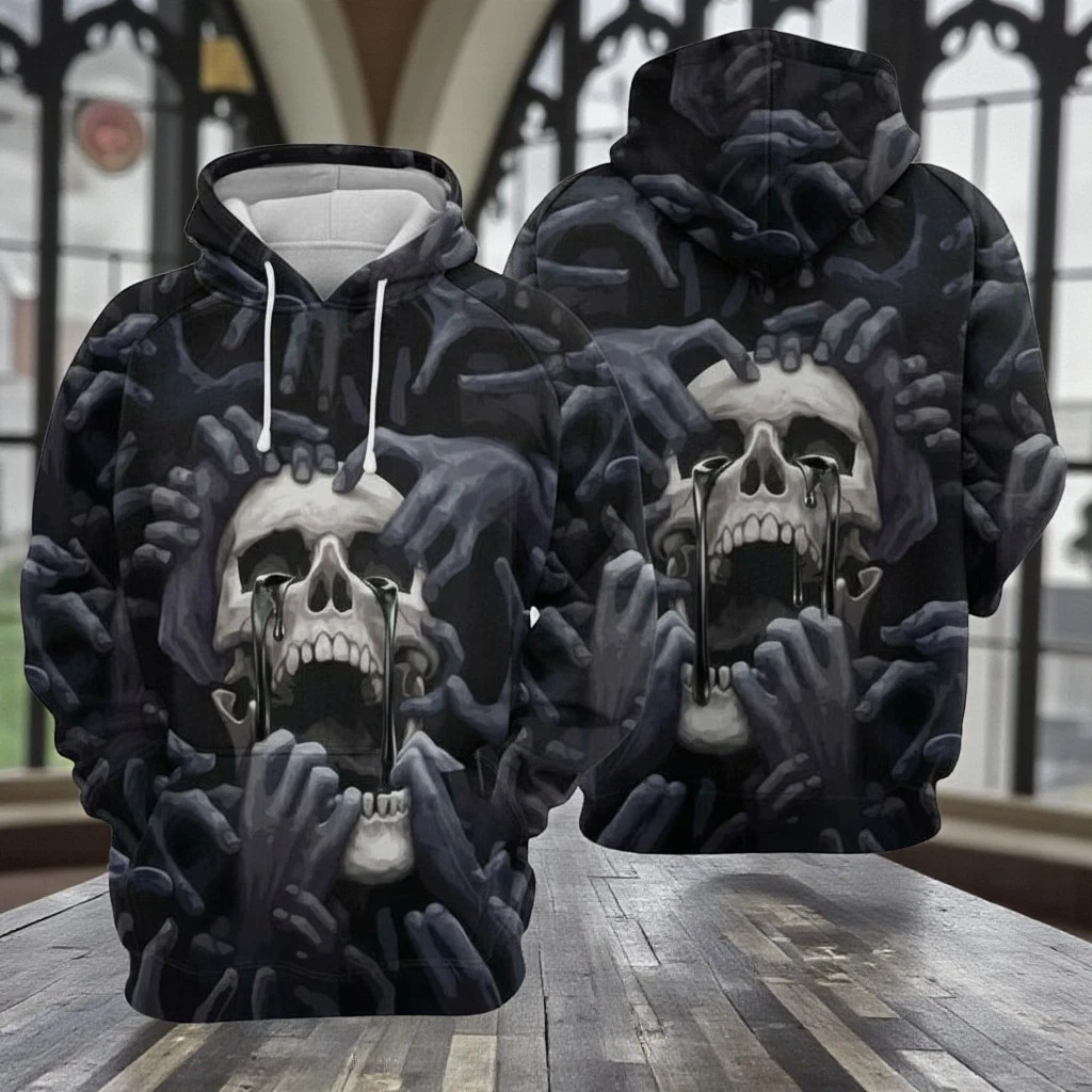 Skull Hands From The Hell 3D Hoodie All Over Printed Hoodie Unisex S-5XL