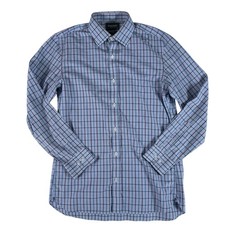 Bonobos Blue Plaid Slim-Fit Wrinkle-Free Long Sleeve Button-Up Shirt Men's 16/35