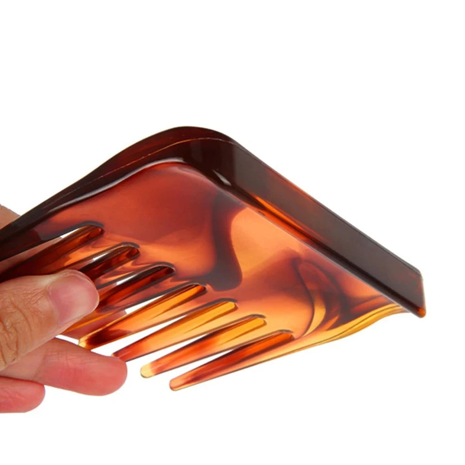 Mini Wide Tooth Detangling Comb for Curly, Wavy Hair - Portable Shower and Beard