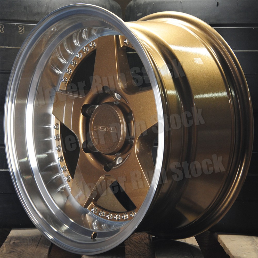 9SIX9 FIVE-2 17x8.5 6x139.7 6x5.5 -10 BRONZE 5 SPOKES MACHINE LIP