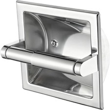Recessed Toilet Paper Holder, Stainless Steel Toilet Roll Holder Silver Tissue