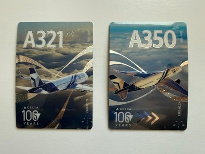 Delta Air Lines A350 & A321 Trading Card Exclusive New 100th Anniversary Set   