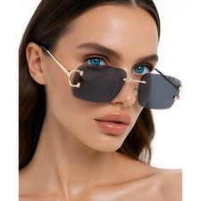Fashion Vintage Driving Shades Rectangle Sunglasses Women Aviator Festival Style