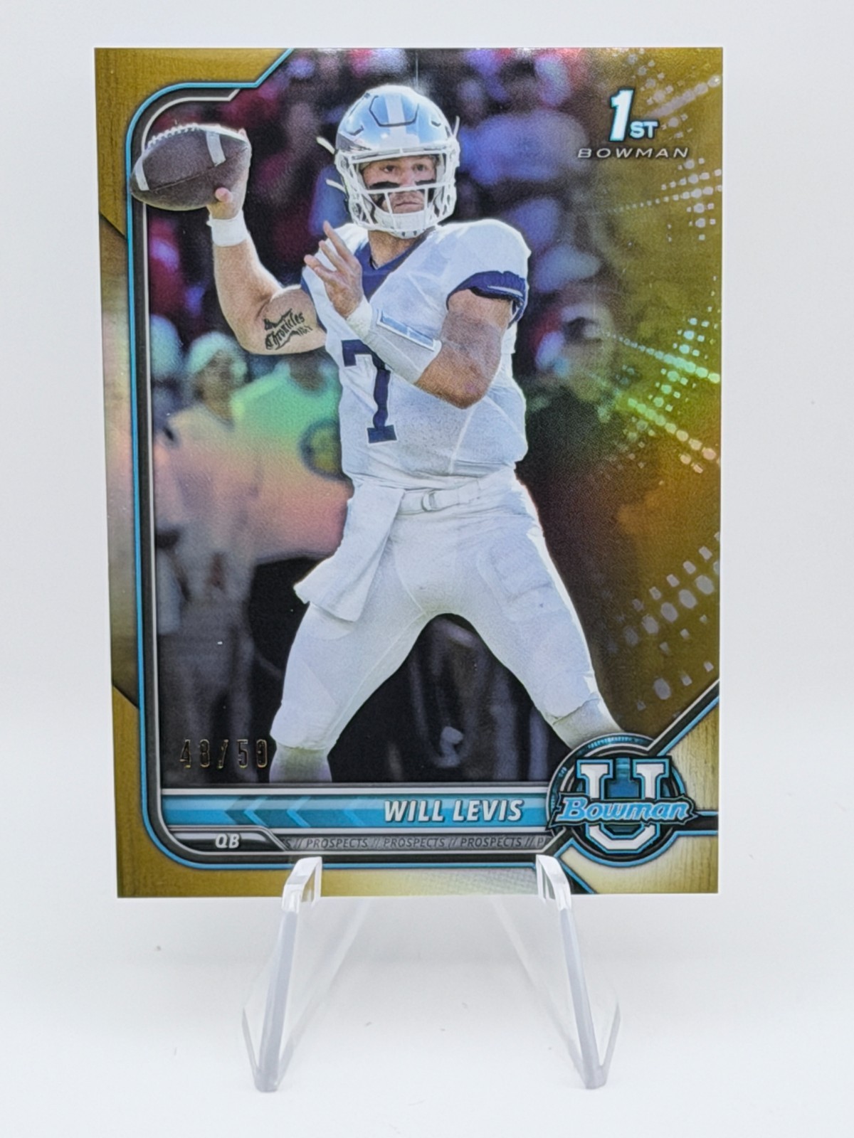 Will Levis - 2021-22 Bowman U Chrome #52 Gold Refractor /50 Kentucky PRC SSP