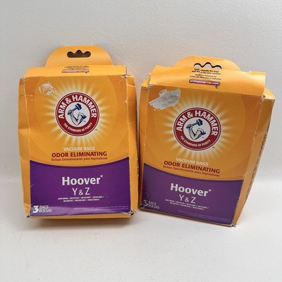 Lot of 2 Arm & Hammer Hoover Type Y Z Odor Eliminating Vac. Bags 3 Pk (6Total)R2