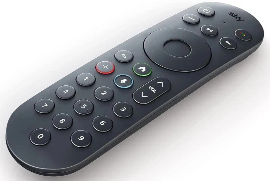 Telecomando Tv Sky Glass / Decoder Sky Stream con Controllo Vocale Nero