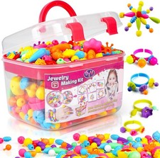 FUNZBO 520 Snap Pop Beads - Jewelry Making Kit for Medium, Multicolored