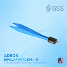 Adson Bipolar Forceps 5" | Premium German Stainless | ISO 13485 Certified | GSS