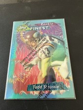 1995 Topps Finest #129 Todd Steussie Rookie Refractor Minnesota Vikings