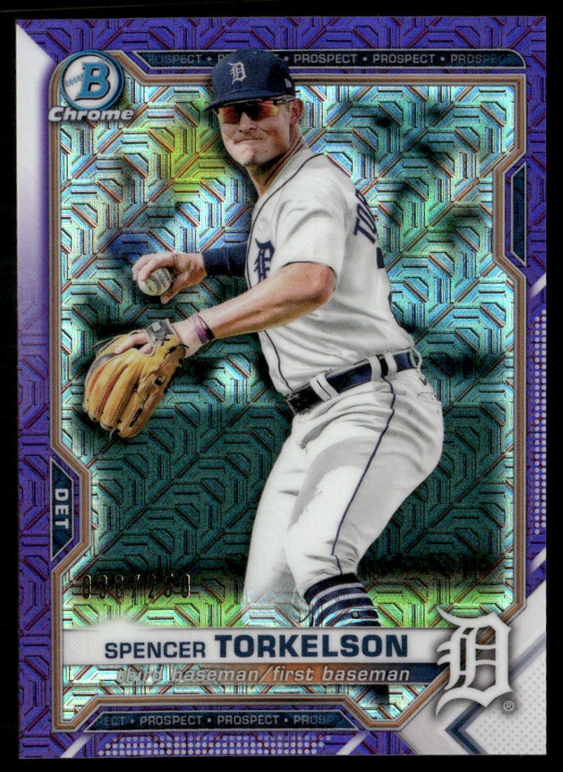 2021 Bowman Chrome Mega Box Prospects Purple #BCP-187 Spencer Torkelson /250