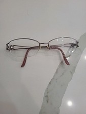 Tura Eyeglasses Jeweled Frames Womens Rose Semi Rimless Mod 293 Rose 51-17-130