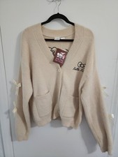 Women's Hello Kitty Friends Graphic Cardigan - Cream NEW WITH TAG LARGE