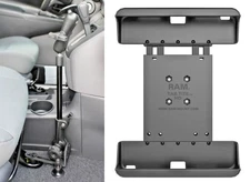 RAM Mounts Pod HD Heavy Duty Police / EMS Vehicle Seat Rail Mount for Tablets