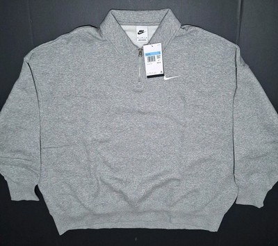 FZ3207-063 W (M) Nike Sportswear Phoenix Fleece OS 1/4-Zip Polo, Heather Grey