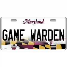Game Warden Maryland Metal Sign