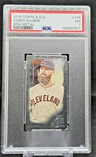 2019 Topps Allen & Ginter #148 Mini-Metal #/3 Corey Kluber PSA NM 7 (JBC2814)