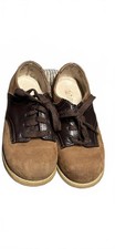 Stylish Brown Suede Lace-Up Shoes Size 10 EE
