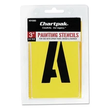 Chartpak 01560 3" Professional Lettering/Painting Stencils - Manila (1-ST) New