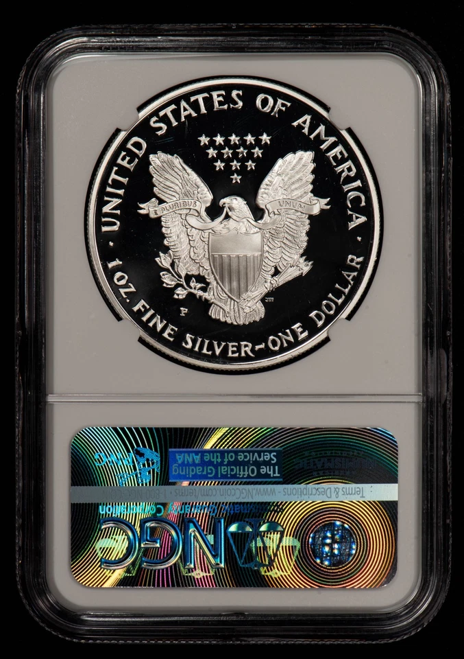 2000-P 1 oz Silver American Eagle - PQ Perfect - NGC PF 70 Ultra Cameo - E3477 - Image 3 of 4