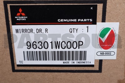 96301WC00P Genuine Mitsubishi MIRROR ASSY,DOOR,RH | eBay
