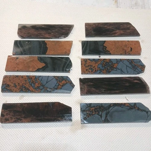 10. 150 x 45mm NATURAL MULTI  OBSIDIAN PREFORMS SLAB KNAPPING KNIFE ARROWHEAD