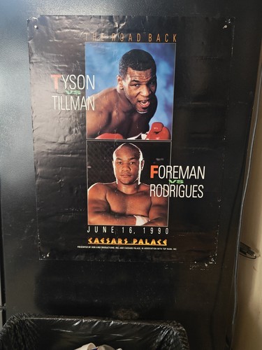 VTG Original Iron Mike Tyson vs. Henry Tillman On-Site Boxing Fight Poster 28x22