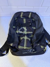 Burton Snowboard Backpack Ski Black Green Pockets Laptop Retro