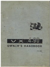 VAUXHALL VX4/90 SERIE FB 1600 BERLINA ORIGINAL 1964 MANUAL DE INSTRUCCIONES DEL PROPIETARIO