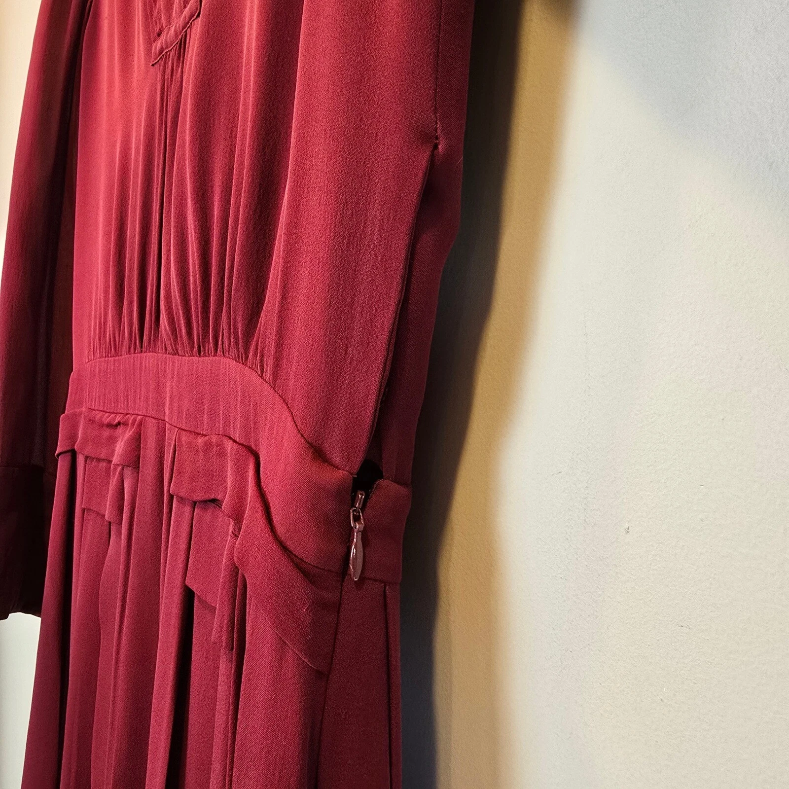 Abito Tory Burch manica lunga seta donna 4 marrone