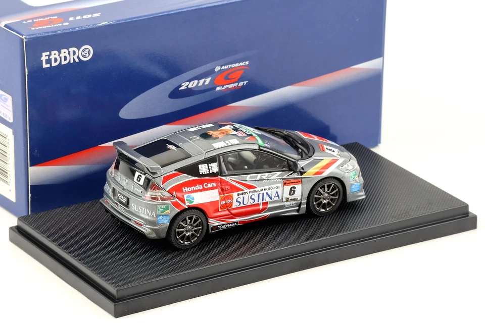 1:43 Ebbro Honda CR-Z Legend Cup 2011 Sustina #6 Kurosawa Grigio - Immagine 2 di 3