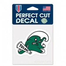 Tulane Green Wave 4"x4" Perfect Cut Car Decal NEW NCAA Auto Sticker Emblem