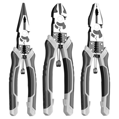 8/9inch Multifunctional Diagonal Pliers Durable Needle Nose Pliers Hardware Tool