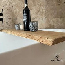 Mensola per vasca da bagno in legno di rovere, anche su misura