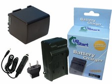 Battery Charger Car Plug  EU Adapter for Canon VIXIA HF20, HF S20, HF20, HF11