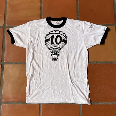 VINTAGE SPORT-T BY STEDMAN L White Ringer Tee 4 CORNERS BALLOON RALLY USA Made