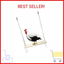 Large Chicken Coop Swing Toy, Enrichment Toy for Hens and Roosters, Natural Wood