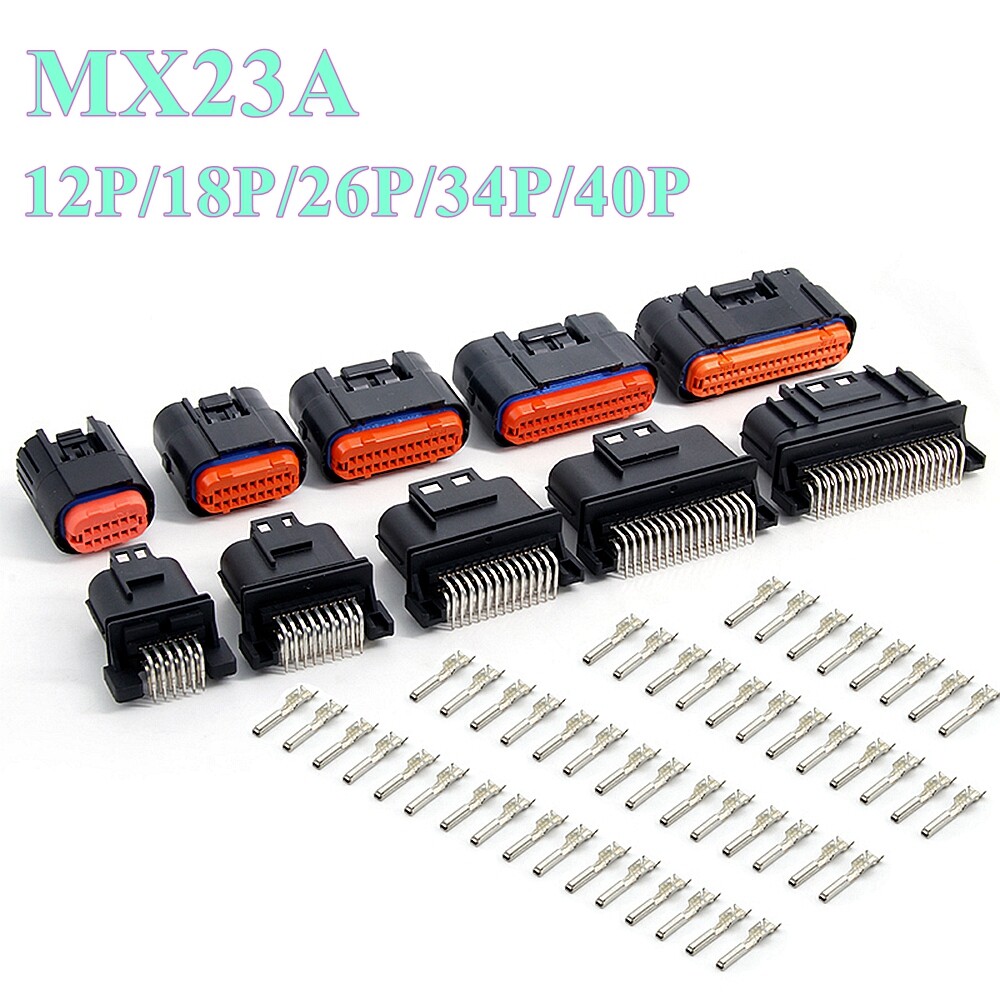 希少 connectersコネクターズ ブラックスタッズ ブレスレットアーカイブ 12/18/26/34/40 Pin/Way JAE MX23A Series ECU Male Female Connector