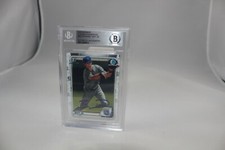 Bobby Witt Jr signed 2020 Bowman Chrome Prospects RC Beckett