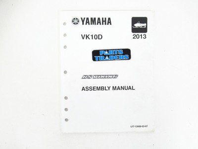 NOS Genuine Yamaha Dealer Factory Assembly Manual RS Viking Professional 2013