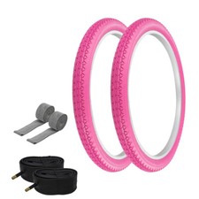 Pro Tires 24 X 2.125 Pink P-123a Wtubes Rim Strips