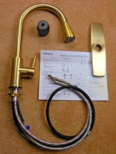 Forious Gold Kitchen Faucet Stainless Steel FF0023G 7pq