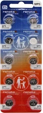 10 Renata 371 (SR920SW)  Batteries ....FREE SHIP W/TRACKING EXP. 2028