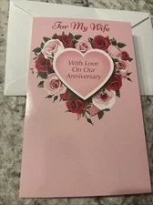 Anniversary For My Wife With Love, I Love You 5”x7.75" Stockwell Greeting Card
