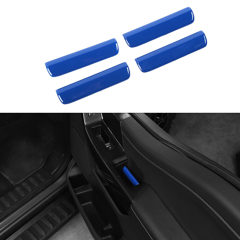 4pcs Interior Door Handle Cover Trim Strips For Ford F150 2021+ Blue Accessories